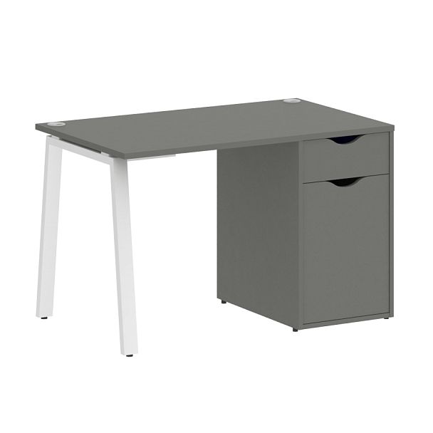 Home Office Стол письменный VR.SP-3-118.1.A Металлик/Белый металл 1180*720*750 - Вид 1