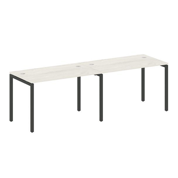 Metal System Quattro Р. ст. на 2 раб. места на П-образном м/к 40БП.СМ-2.2 Дуб наварра/Антрацит металл 2400*720*750 - Вид 1