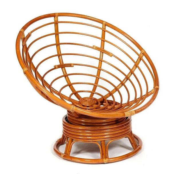 Кресло-качалка Папасан/Papasan (W 23/01 B) /с подушкой/Cognac (коньяк) - Вид 10