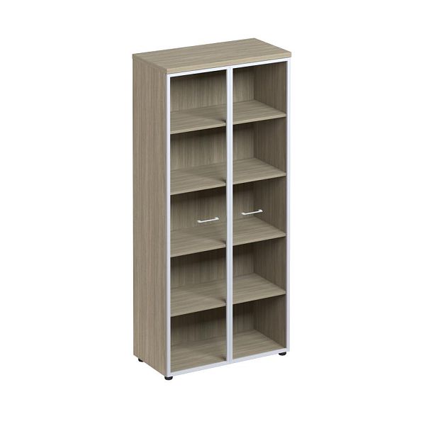 Шкаф для документов со стеклянными прозрачными дверьми в рамке Патриот ПТ 780 дуб скандинавский - Вид 1