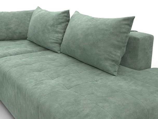 Диван угловой Лига-103 НПБ угол левый Велюр зеленый - Вид 4
