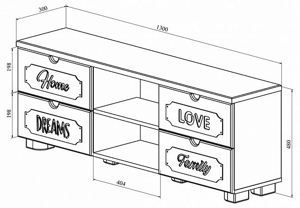 Тумба под ТВ ДримСтар ДС-15 - Вид 3