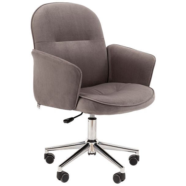 Кресло CHAIRMAN HOME 130, ткань велюр, серый - Вид 4