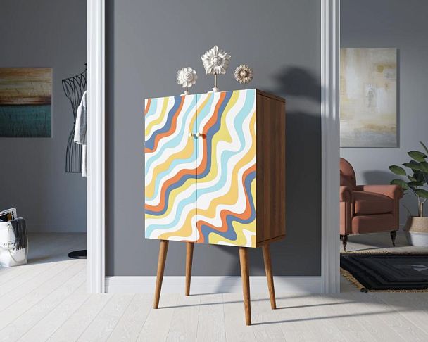 Комод на высоких ножках Berber принт 21 арт BB09/Print_21 - Вид 3