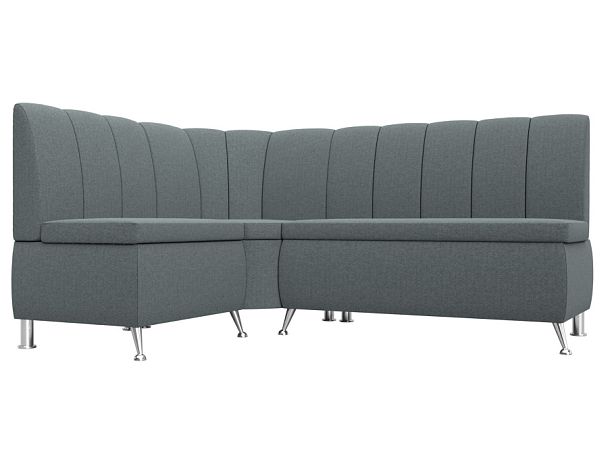 Диван кухонный угловой Кантри левый угол Рогожка серый - Вид 1