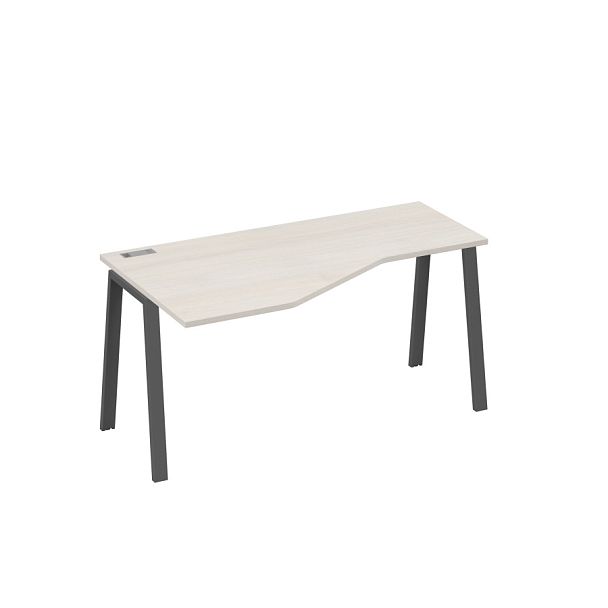 Стол эргономичный левый "Техно" на металлокаркасе TRE A4 А4 Б3 055 БП дуб / металлокаркас антрацит - Вид 1