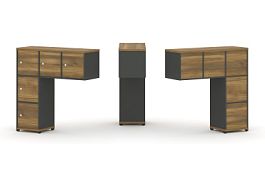 Concept Надставка низкая CN.ONN-007 Сандал Янтарный/Антрацит/Металл Антрацит 1099*365*1130 - Фото предпросмотра