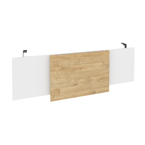 Onix Direct Царга стола руководителя O.M-CSR-4 Белый бриллиант/Тиквуд светлый/Антрацит металл 1340*450*54 - Вид 1