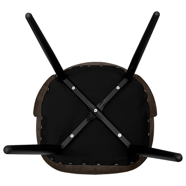 Стулья КОМПЛЕКТ 2 шт., "Luna CF-070", велюр коричневый, каркас металлический, усиленный, черный, BRABIX, 532772 - Вид 9