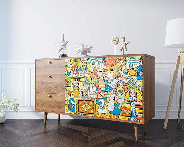 Комод Berber с двумя дверками и ящиками 1 принт арт BB05/Print_01 - Вид 2