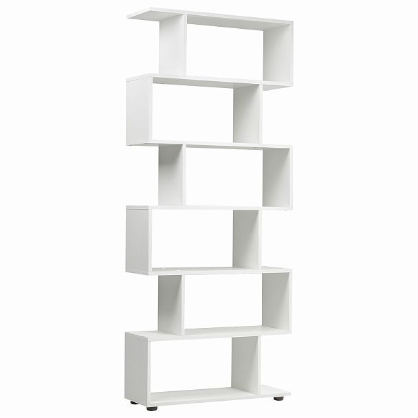 Стеллаж BRABIX "Scandi SH-008", 730х250х1760 мм, 6 секций, ЛДСП, белый, 641897, ЦБ013658-1 - Вид 11