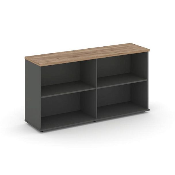 Стайл Проджект Тумба опорная/приставная SN.TOP-121 Антрацит/Дуб Табак 1232*400*750 - Вид 1