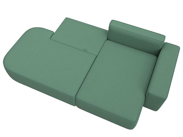 Диван угловой Лига-065 угол правый Рогожка зеленый - Вид 8