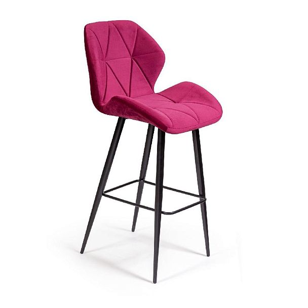 Стул барный Crystal, бархат винно-красный 16 - Вид 1
