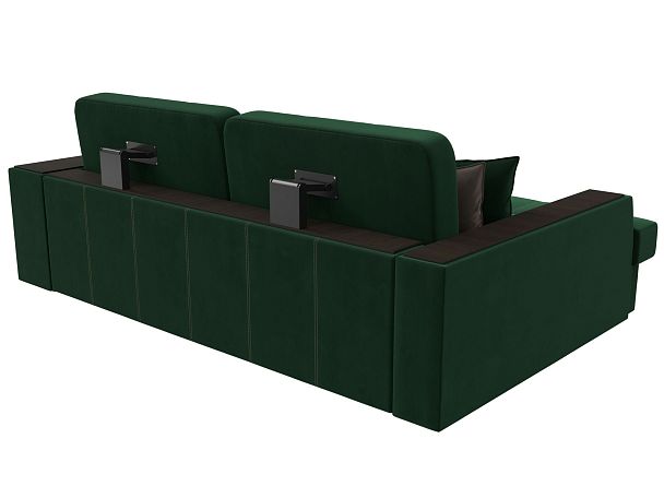 Угловой диван Брюссель левый (полностью велюр зеленый) - Вид 6