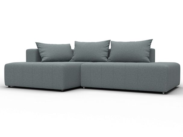 Диван угловой Лига-103 НПБ угол левый Рогожка серый - Вид 1