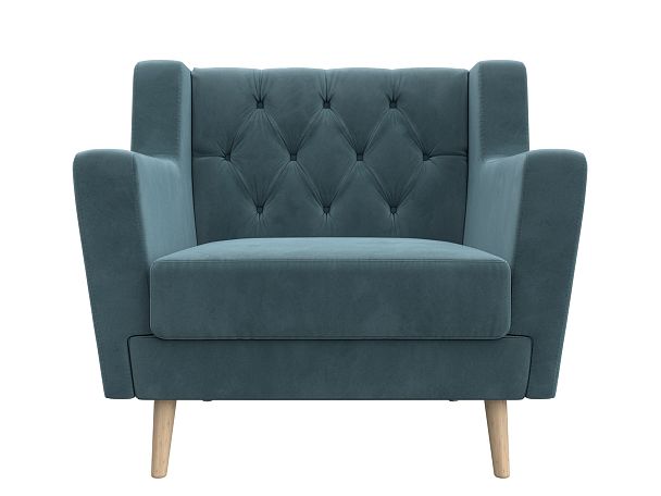 Кресло Брайтон Люкс (полностью велюр бирюзовый) - Вид 2