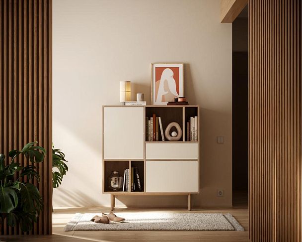 Комод с двумя дверками и ящиком Alice арт ALC06 - Вид 4