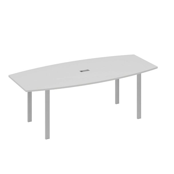 Стол 220 для переговоров фигурный на металлокаркасе UNO A4 А4 Б1 114 БП серый / металлокаркас серый - Вид 1