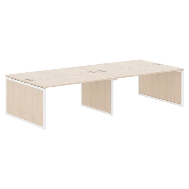 Стол 4-х местный XQPWST 3214 Бук Тиара/Белый 3200х1406х750 XTEN-QP - Вид 1