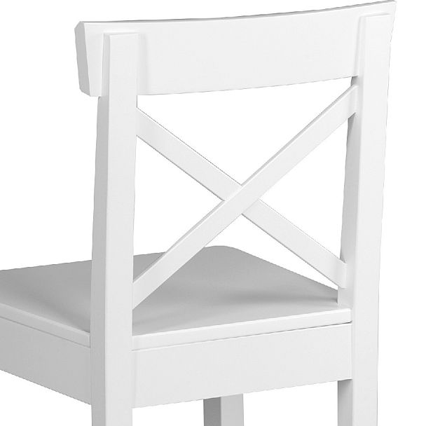 Комплект деревянных полубарных стульев с жестким сиденьем Бергольф Белый, 4 шт. - Вид 9