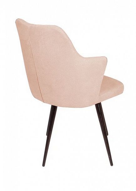 Стул поворотный на 90 градусов, функция возврата, антишум Hunt Ромб, бархат бежевый 5 / чёрный конус - Вид 4