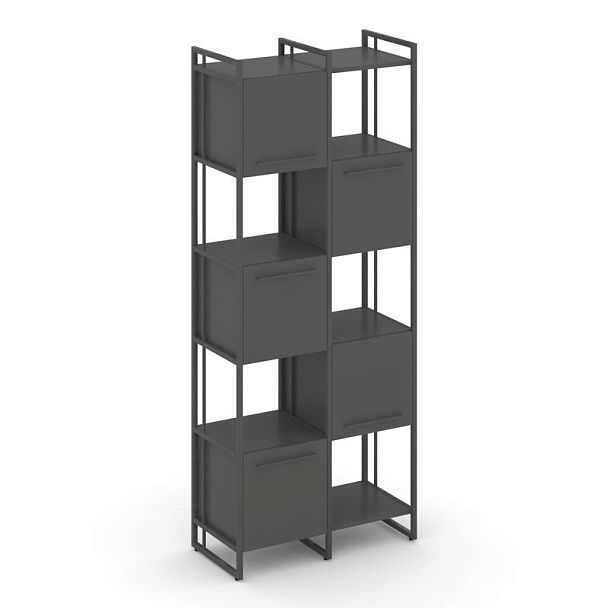 Rift Шкаф комбинированый RF.NS-003 Антрацит/Металл Антрацит 820*396*2010 - Вид 1