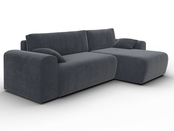 Диван угловой Лига-099 угол универсальный Велюр серый - Вид 3