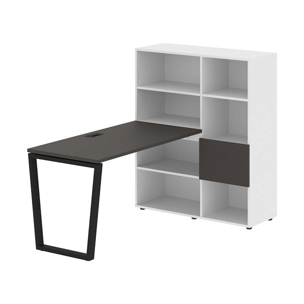 Стол-стеллаж EVRST 1113 Мокко/Черный/Белый 1790х1120х1355 EDIS - Вид 1