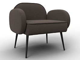 Кресло Лига-086 Рогожка коричневый - Фото предпросмотра