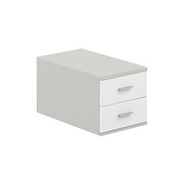 Подвесная тумба с 2 ящ., 700,  400х518х342  / корпус: серый бархат; фасады: белый Сигма / Sigma - Фото предпросмотра