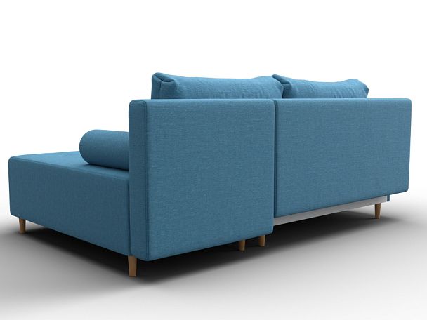 Диван угловой Лига-102 угол универсальный Рогожка голубой - Вид 5