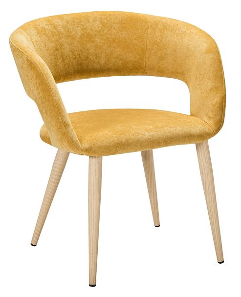 Кресло Hugs желтый/нат.дуб - Вид 1