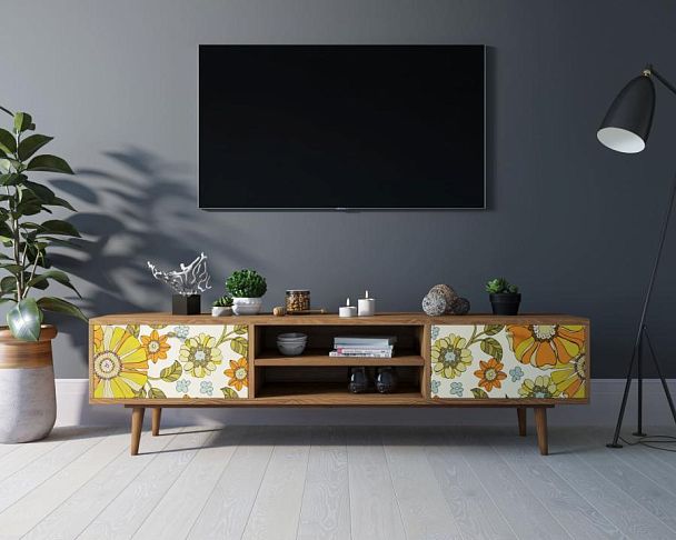 Комод Berber с нишей низкий под TV принт 47 арт BB49/Print_47 - Вид 4