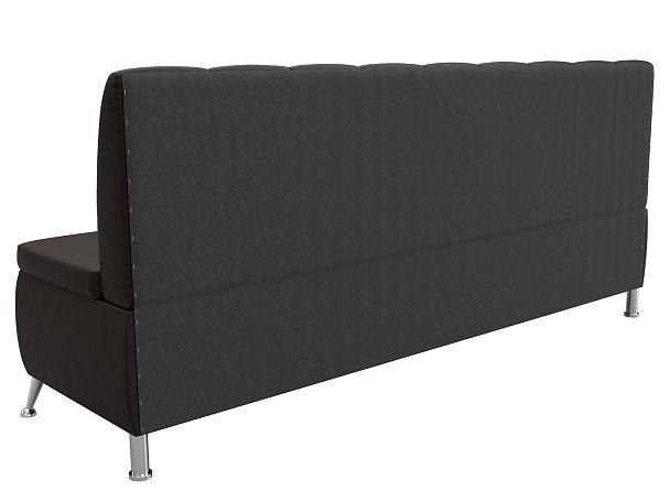 Кухонный прямой диван Кантри (полностью экокожа коричневая) - Вид 7