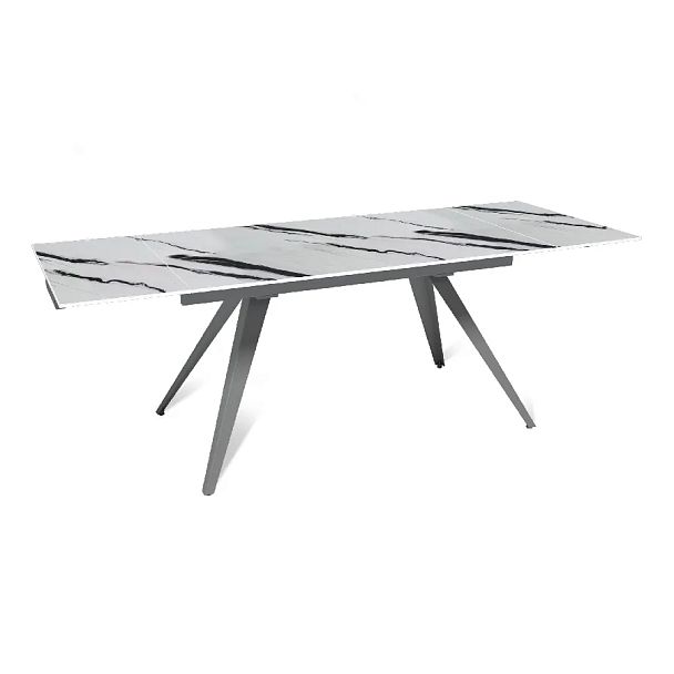 Стол раскладной Asti (140+40+40), керамика глянцевая Panda White - Вид 5