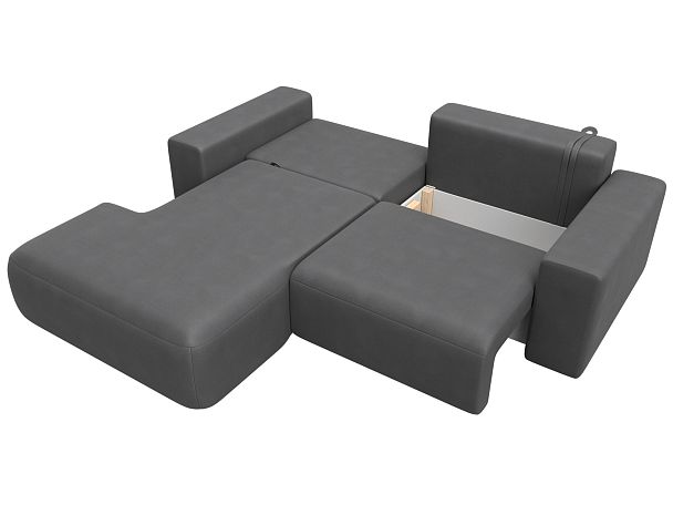 Диван угловой Лига-036 НПБ Классик левый угол Искусственная замша серый - Вид 8