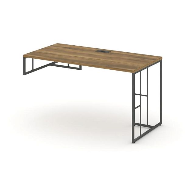 Rift Стол письменный для опорной тумбы левый RF.SPOT-013 (L) Сандал Янтарный/Металл Антрацит 1380*700*750 - Вид 1