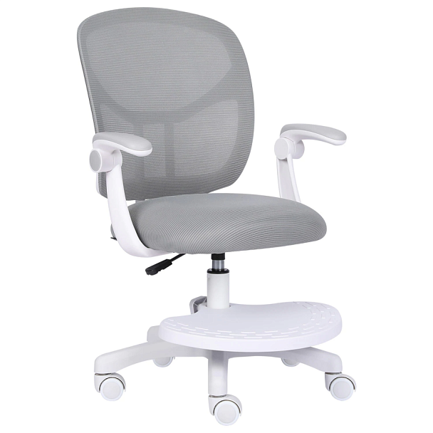 Кресло детское с подставкой для ног BRABIX "Toy MG-205", сетка/ткань TW, серое, 533153 - Вид 1