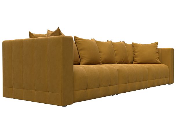 Диван прямой Лига-052 НПБ Лонг Велюр желтый - Вид 3