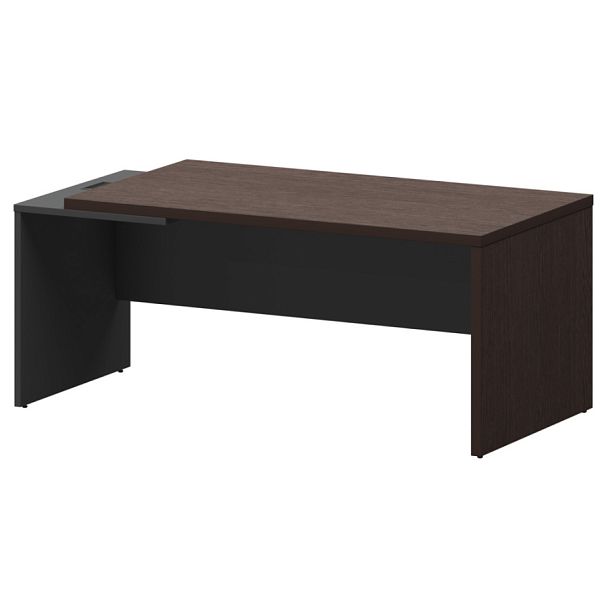 Стол руководителя левый KZ-18L Дуб венге/Графит 1800x900x750 Кортез - Вид 1