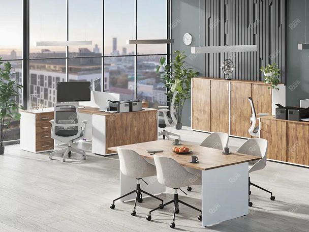 TANDEM RTD015-60-ME Стол квадратный ун-й 600х600х750 Таксония медовая/Белый - Вид 3