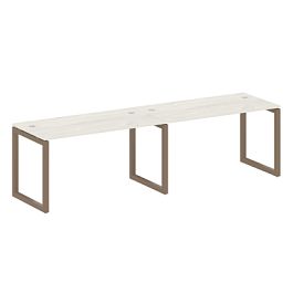 Metal System Quattro Р. ст. на 2 раб. места на О-образном м/к 50БО.СМ-2.3 Дуб наварра/Мокко металл 2800*720*750 - Фото предпросмотра