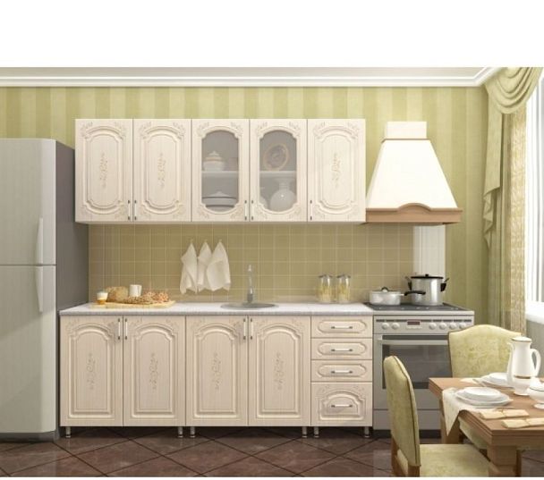 Кухня  2,0м Боско В Дуб молочный матовый - Вид 1