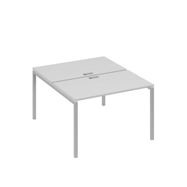 Рабочая станция на металлокаркасе DUE (2х120) A4 А4 С2 173 БП серый / металлокаркас серый - Вид 1