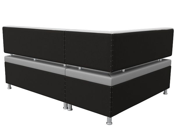 Кухонный уголок Стайл левый (полностью экокожа белая) - Вид 6