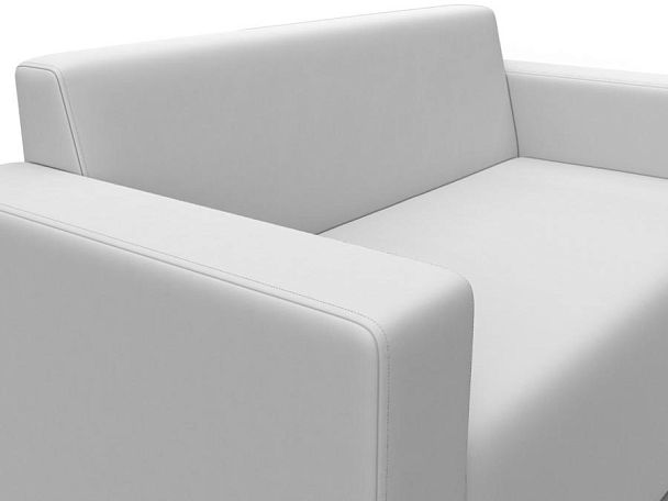 Диван прямой Лига-093 Экокожа белый - Вид 4