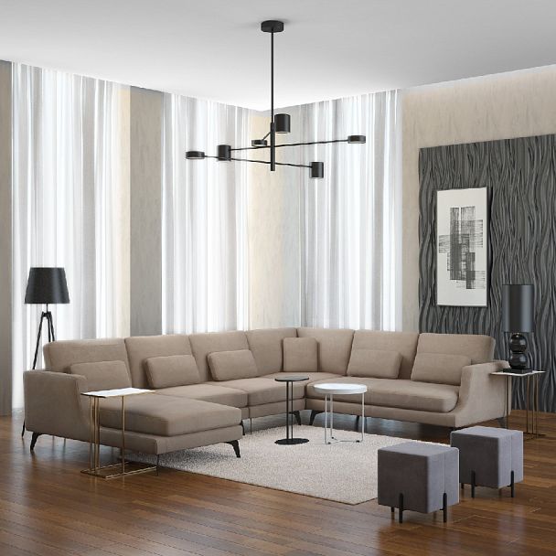 Albert диван угловой с шезлонгом, велюр - Вид 5