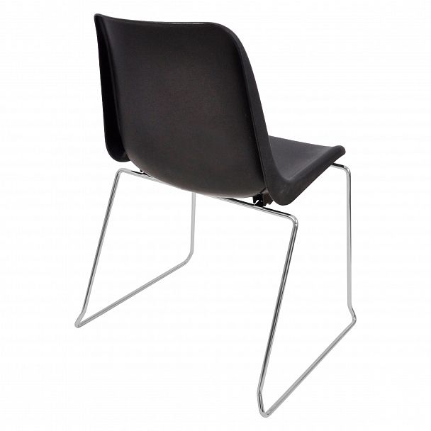 Стул Vicenza (пруток), каркас хром, черный, стопируемый - Вид 4