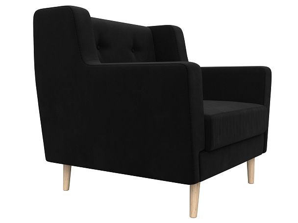 Кресло Брайтон (полностью микровельвет черный) - Вид 3